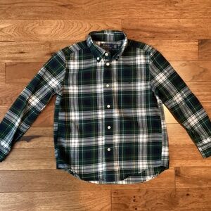 Ralph Lauren Boys Christmas Holiday Button Down Shirt Size 7